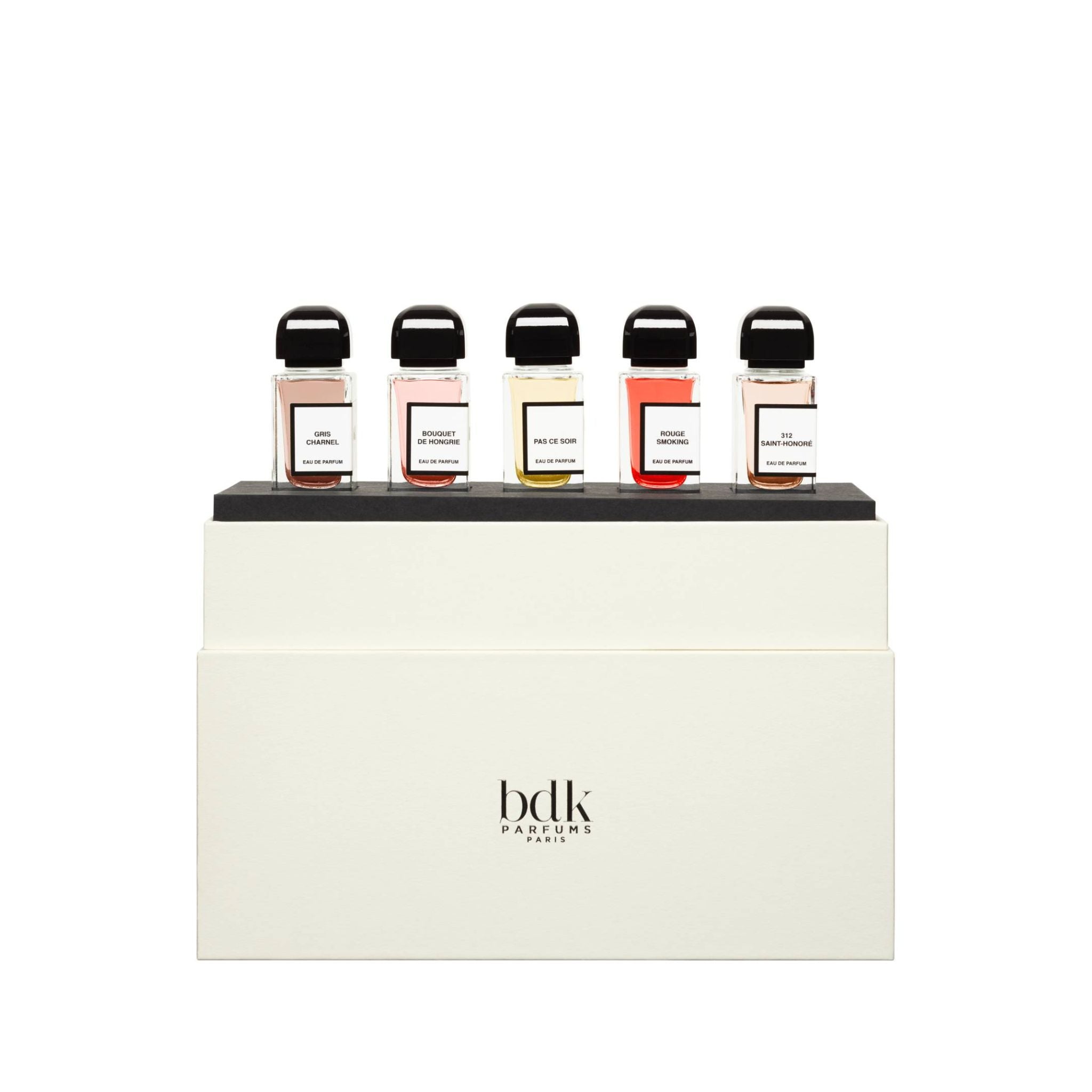 Coffret Miniature 5*10mlThe Coffret Miniature 5x10ml is a collector’s treasure, offering a curated selection of five exquisite fragrances. Each scent is a tribute to the timeless elegance aEau De ParfumBDK parfumsJazee.storeCoffret Miniature 5*10ml