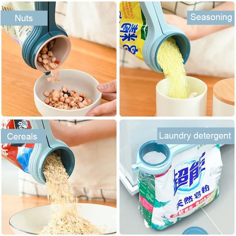 Sealing Clip With Noozle Snack Dispenser (Copy)Keep your snacks and food fresh with the Reusable Bag Clip Snack Sealer! This versatile kitchen essential securely seals bags to lock in freshness and prevent moistuJazee.storeJazee.storeNoozle Snack Dispenser (Copy)